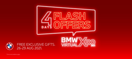 BMW Virtual Xpo 2021 มอบของขวัญเซอร์ไพรส์ในไลฟ์สุดพิเศษกับกิจกรรม 4 Days Flash Offers 