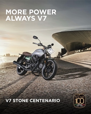 โมโต กุซซี่ ชวนสาวกดื่มด่ำประวัติศาสตร์กว่าศตวรรษ ส่ง “Moto Guzzi V7 Stone Centenario” มอเตอร์ไซค์รุ่นพิเศษฉลองครบรอบ 100 ปี 