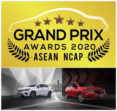 ฮอนด้า ซิตี้ เทอร์โบ และ ฮอนด้า แอคคอร์ด กวาด 4 รางวัล จาก ASEAN NCAP Grand Prix Awards 2020