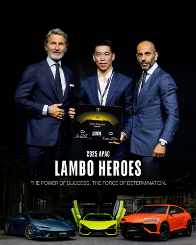 เรนาสโซ มอเตอร์ คว้ารางวัล LAMBO HEROES 2025 ลำดับที่ 3 ของภูมิภาค Asia Pacific  ในสาขา Best Overall และ Sales จาก Automobili Lamborghini S.p.A.