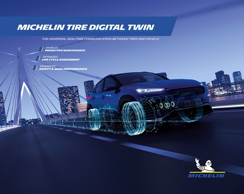 &lsquo;มิชลิน&rsquo; เปิดตัวเทคโนโลยีแบบจำลองยางเสมือนจริง UNIVERSAL TIRE DIGITAL TWIN เชื่อมโยงข้อมูลยางกับระบบดิจิทัลของรถยนต์แบบเรียลไทม์