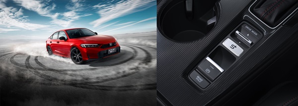 ครั้งแรกในไทย! ปลุกสัญชาตญาณสปอร์ตกับ Honda S+ Shift ใน Honda Civic e:HEV ใหม่ เพิ่ม! Blind Spot Information และ Cross Traffic Monitor