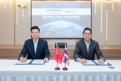 SINOTRUK แบรนด์รถบรรทุกหนักไฟฟ้าเชิงพาณิชย์ยักษ์ใหญ่ระดับโลก  แต่งตั้ง NEX เป็นผู้แทนจำหน่าย Exclusive Distributor ในไทย   